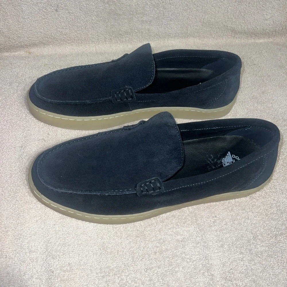 Men's Loafer Dockers Varian Leather Blue Slip On Size 9M Mens